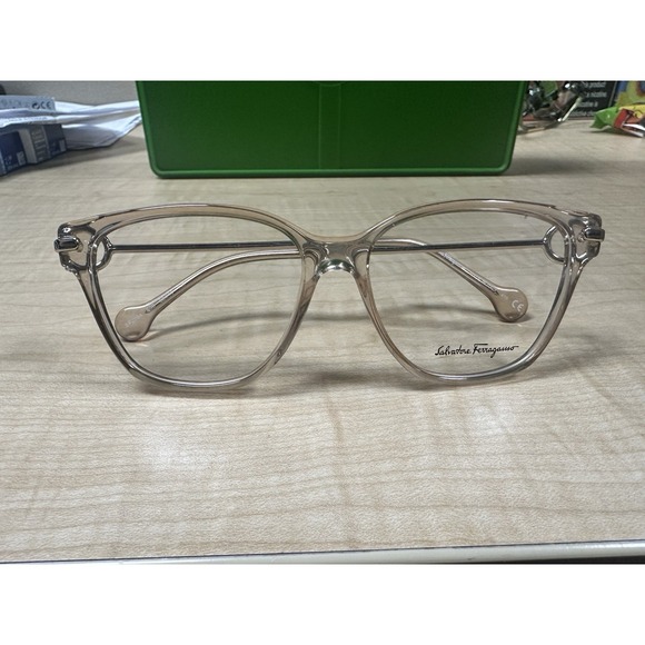 NEW Salvatore Ferragamo SF2864 690 Light Beige Cat Eye Women\'s Eyeglasses Luxury